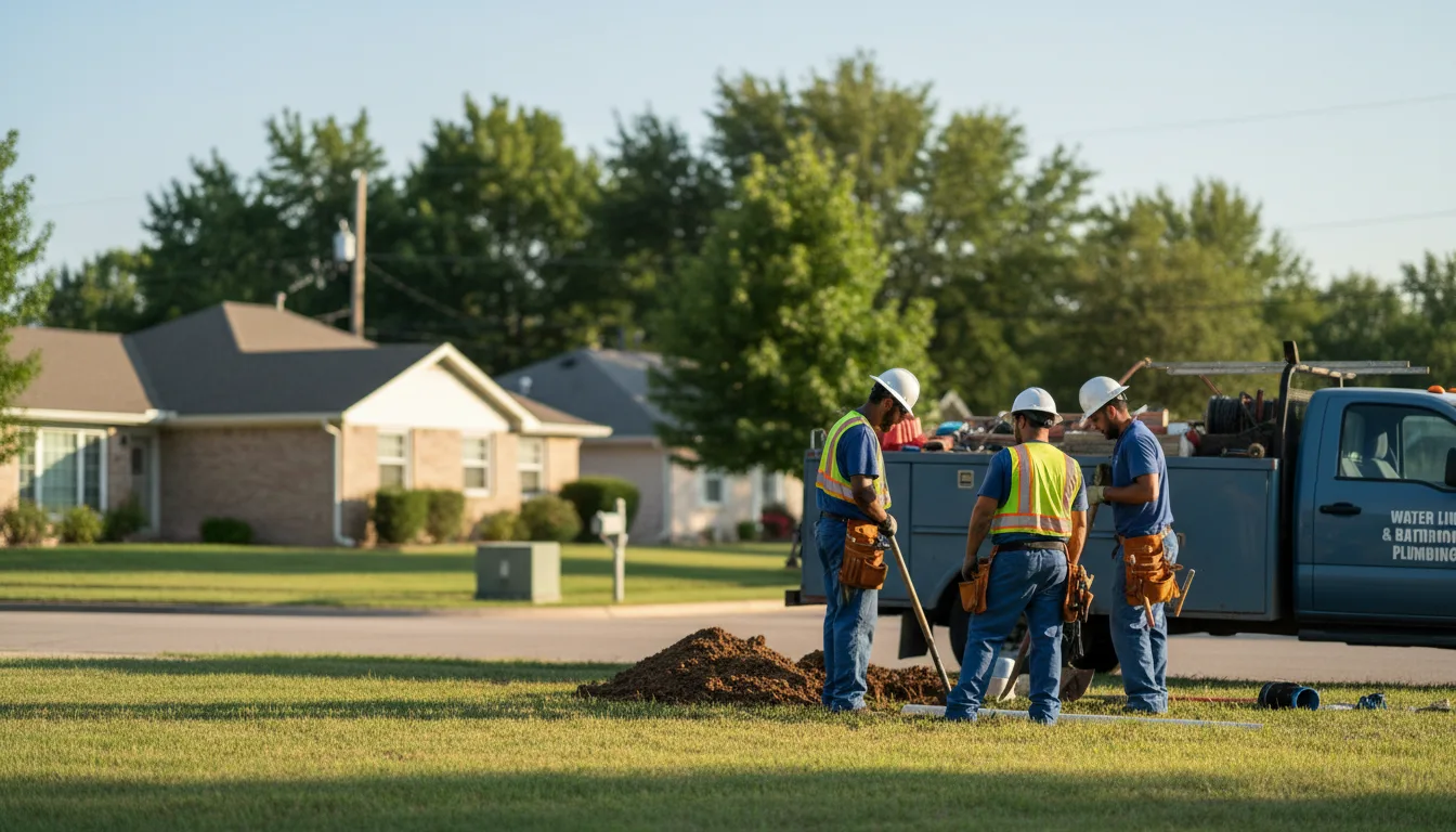 Residential water line and bathroom plumbing service in Elrod, AL